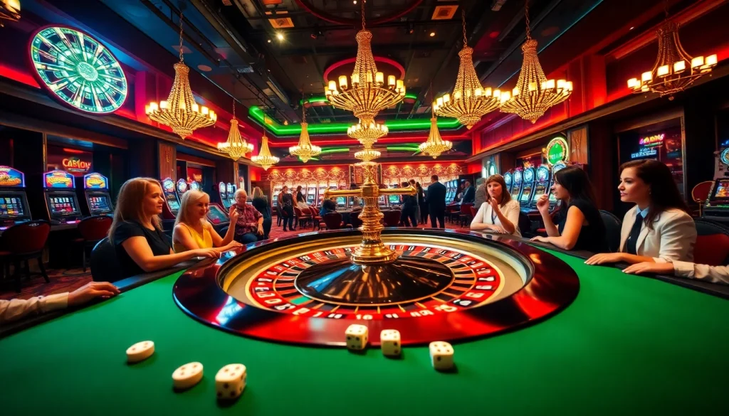 Experience the thrill of gaming at https://gi8.archi/ with vibrant roulette tables and excited players in action.