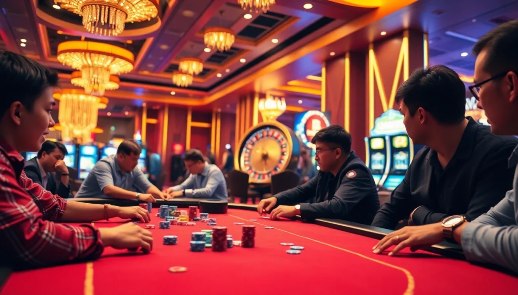 Experience an exhilarating poker game while giải mã nhà cái visuals enhance the thrill of high-stakes betting.